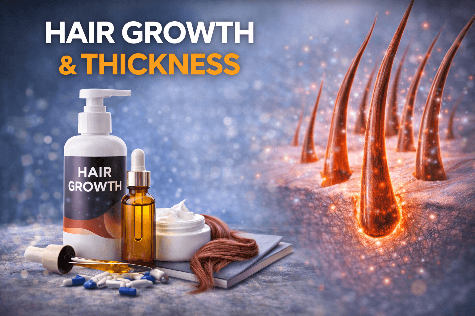 Hair growth and thickness peptides