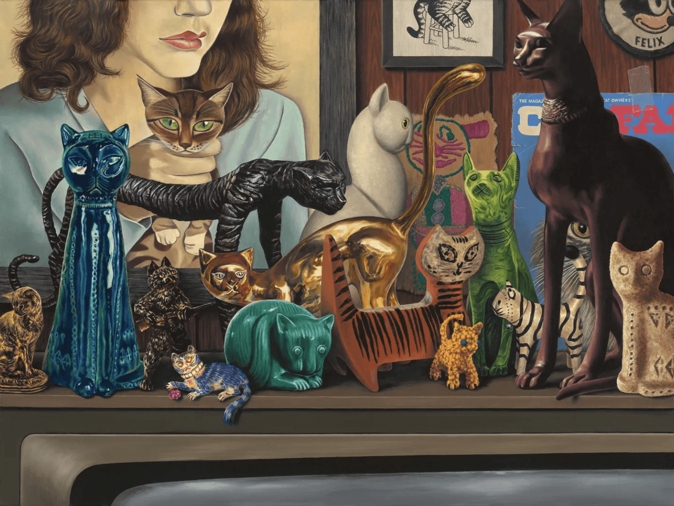 Young woman in colorful robe reads a book.