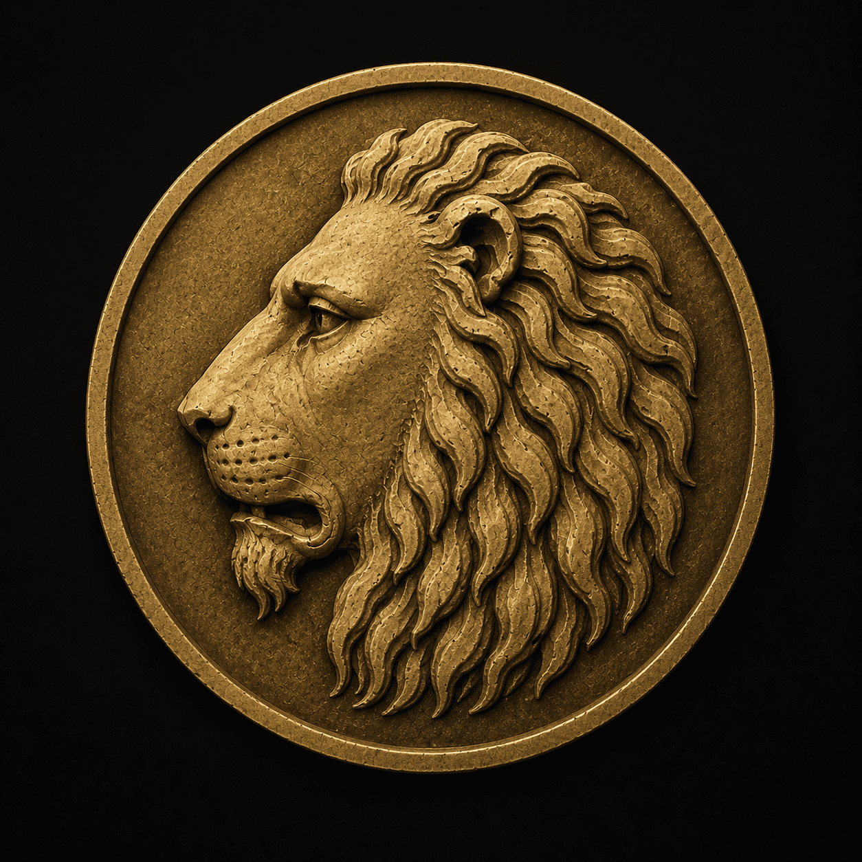 Leuctra Strategy Lab bronze lion seal