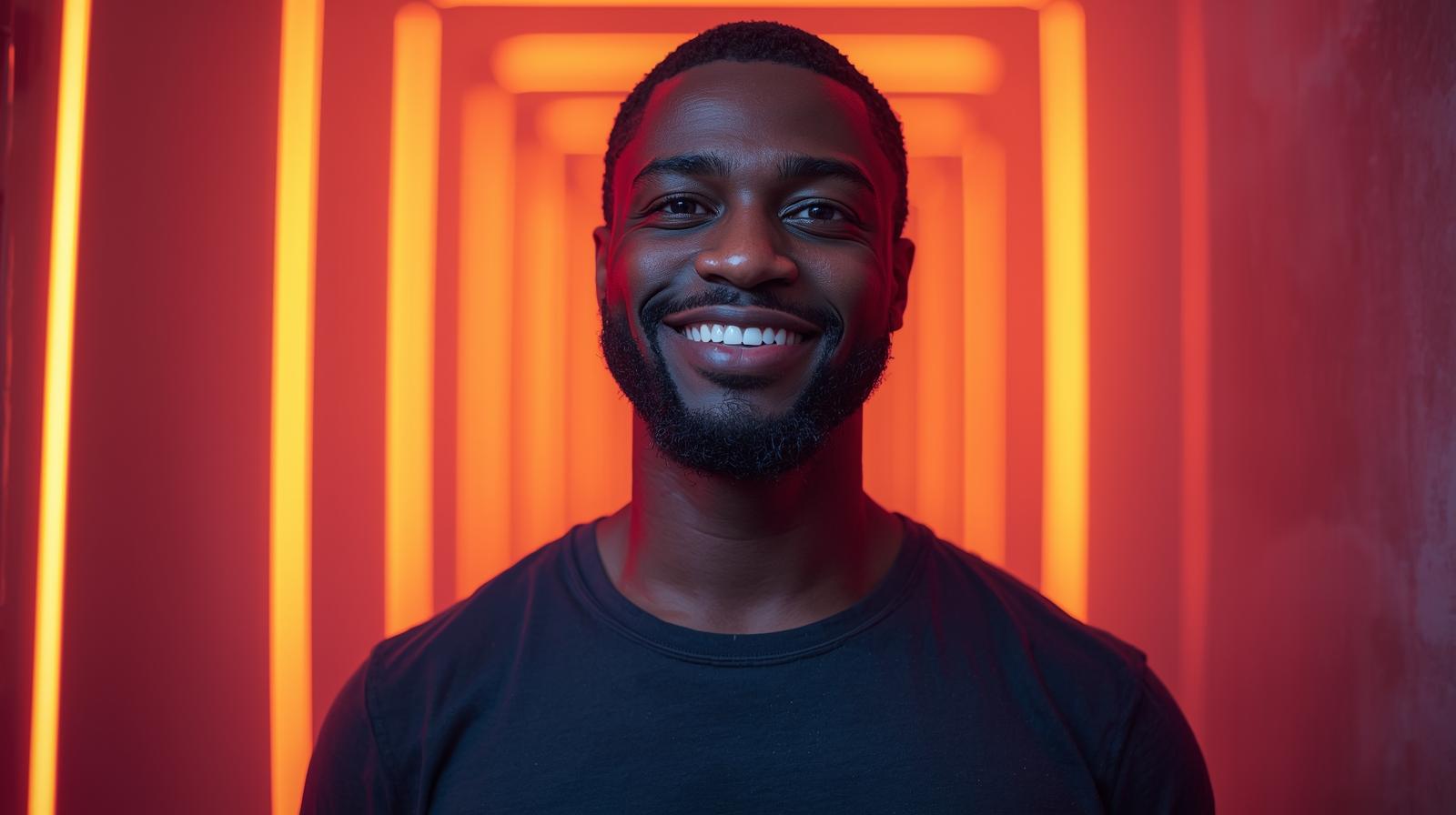 A young woman poses for a black and white photo.