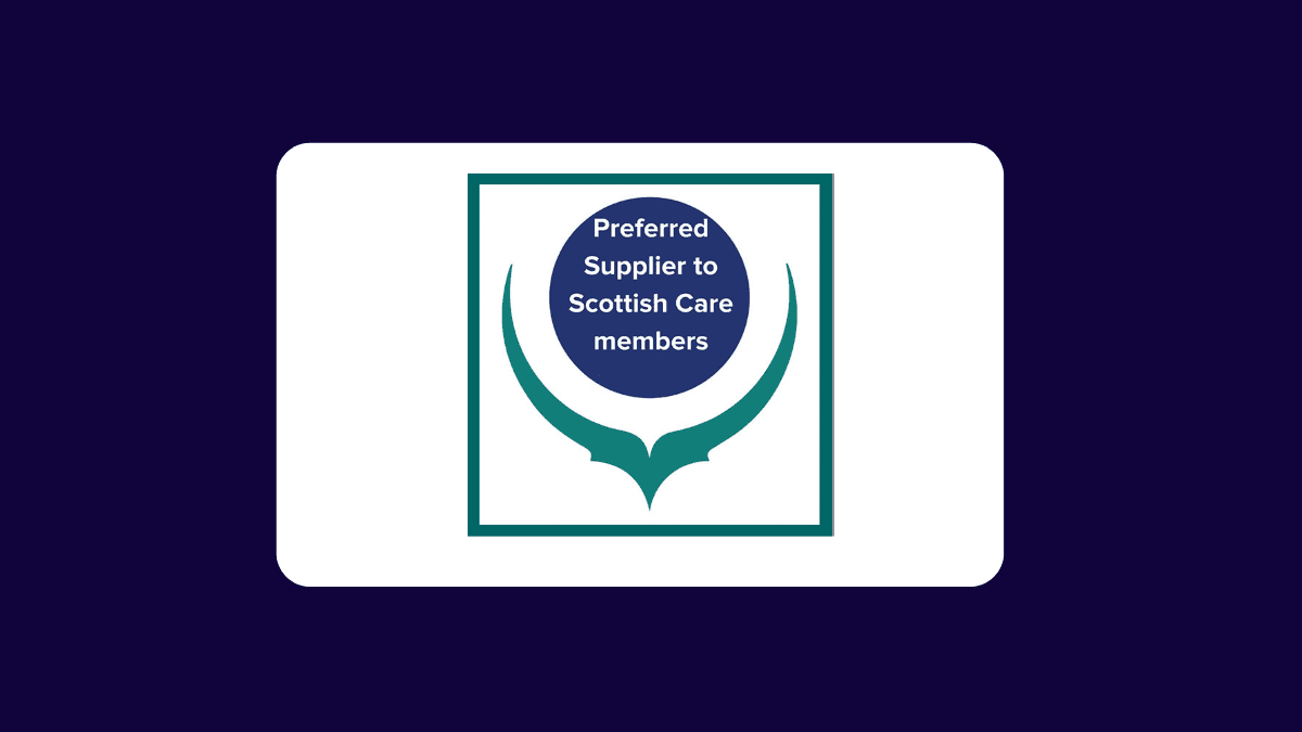 Preferred supplier to scottish care members badge