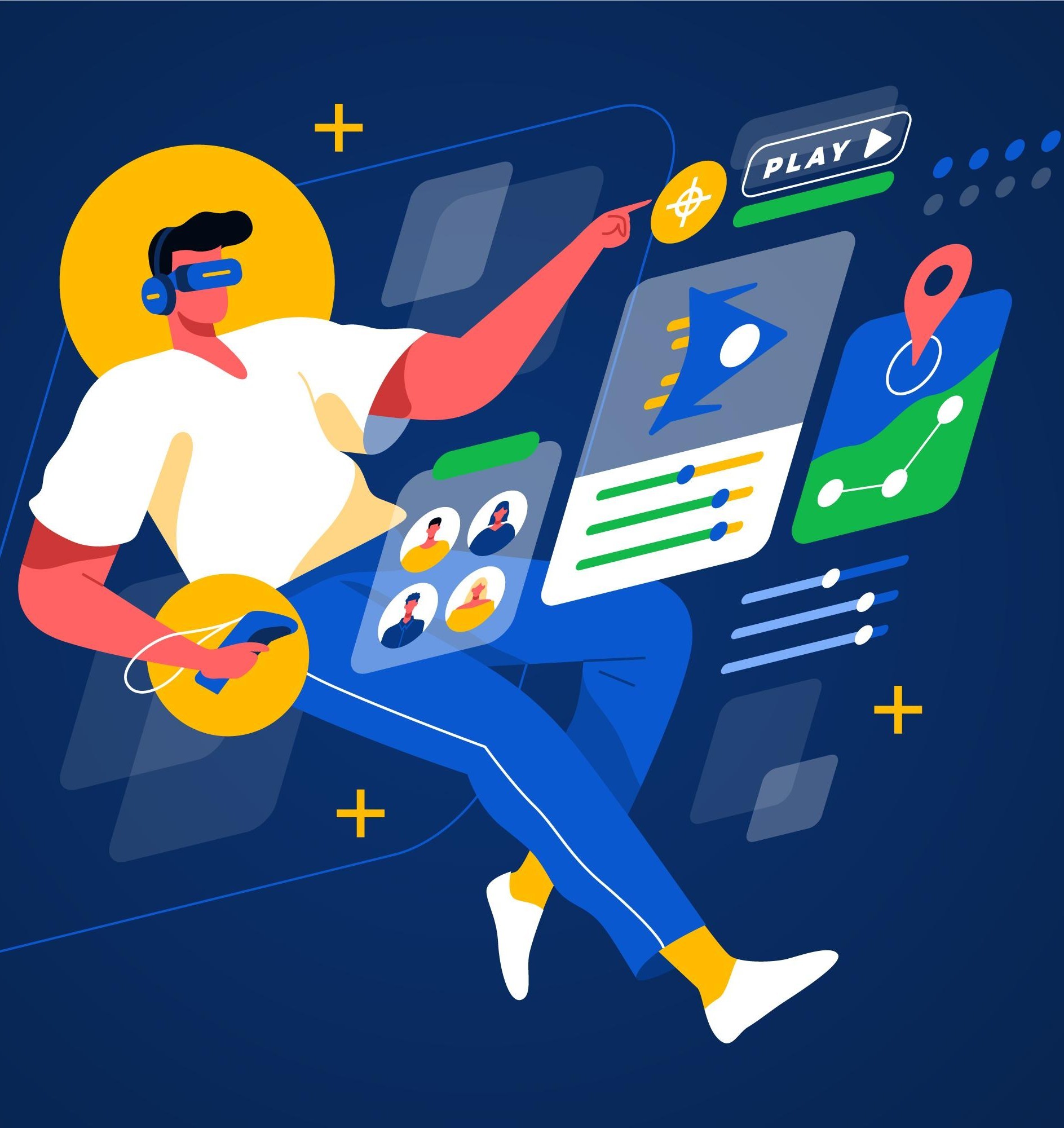 A person sits on an orange, vintage van against a bold orange background with large "ROAMING" text. The scene exudes a retro, adventurous vibe.