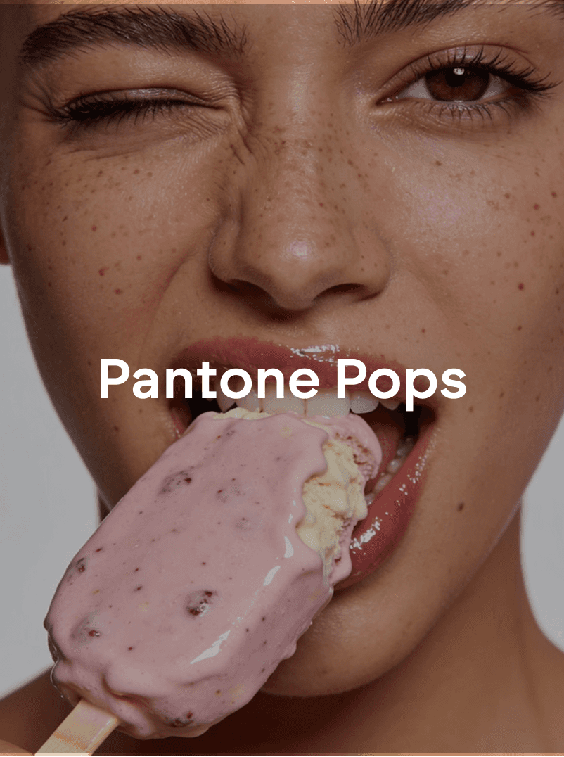 Portrait of a woman eating an icecream