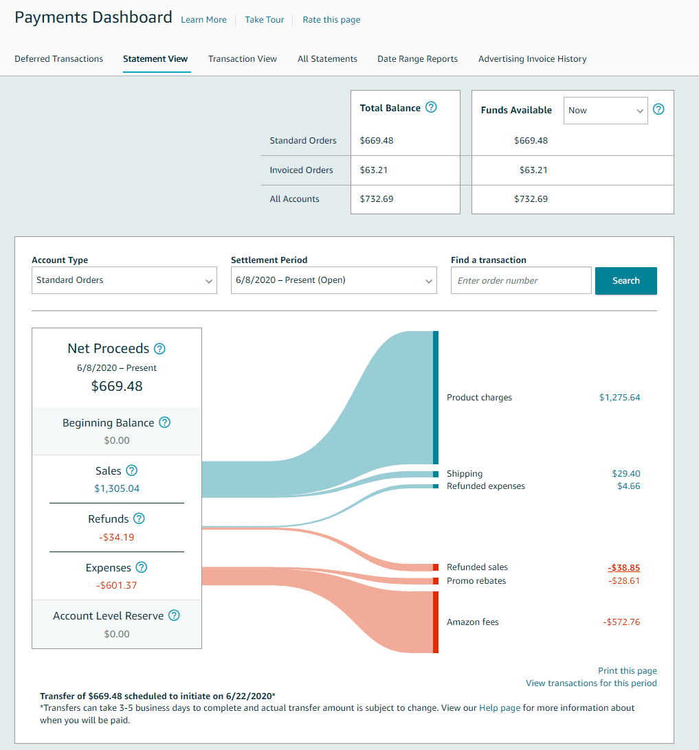 New Payments dashboard