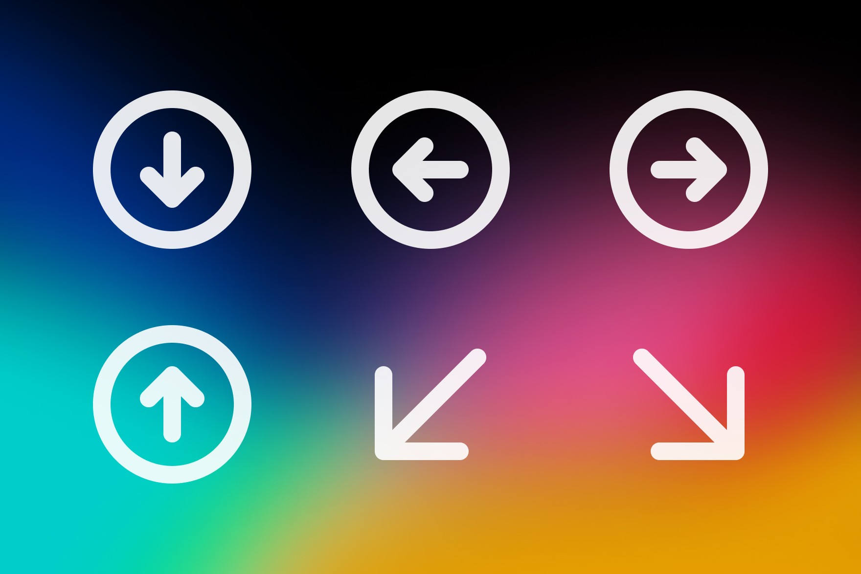 Close-up of Wayfinder Arrows Pack showcasing adaptable monochrome arrow icons in fill style, perfect for clear and stylish navigation.