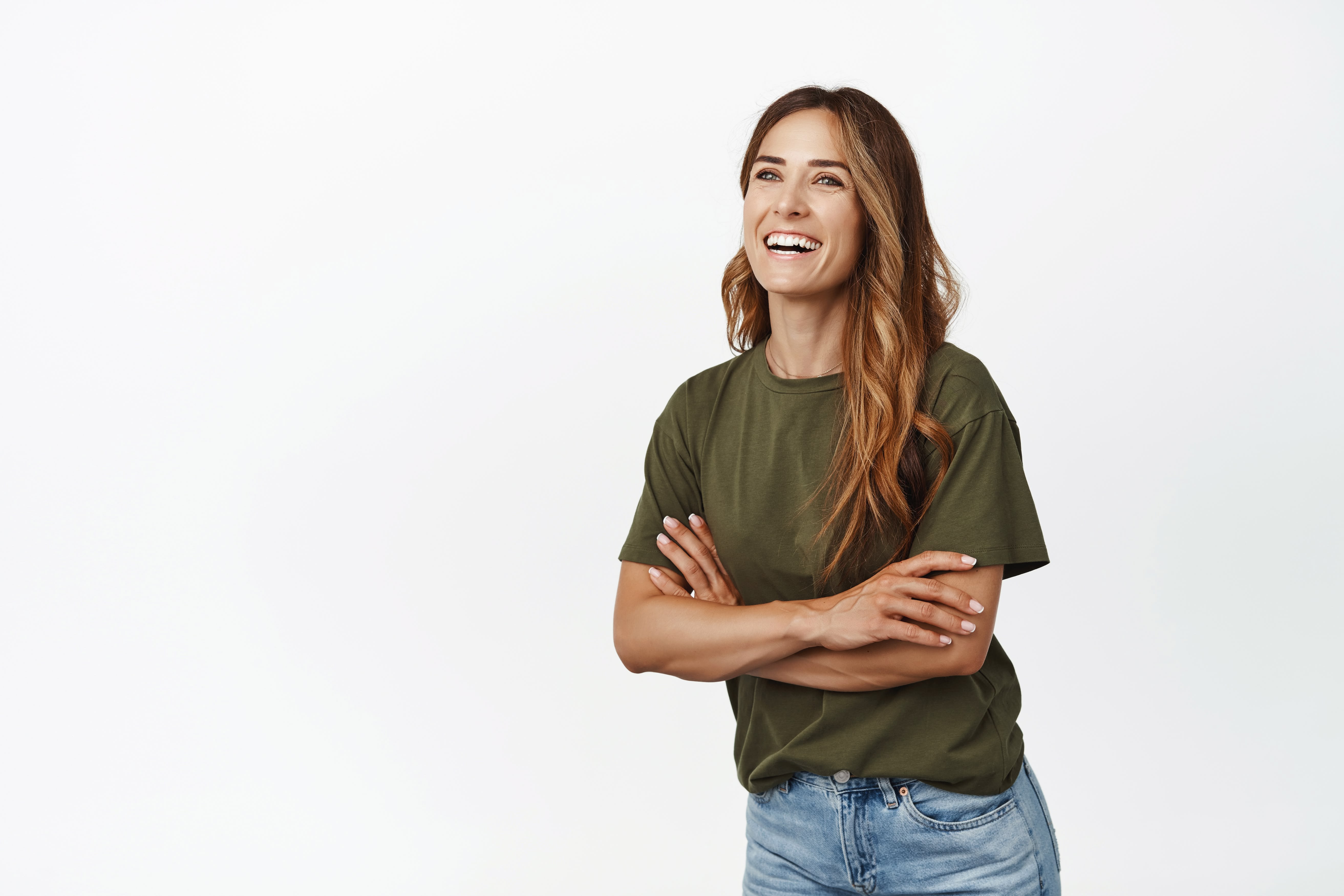 woman wearing white towel