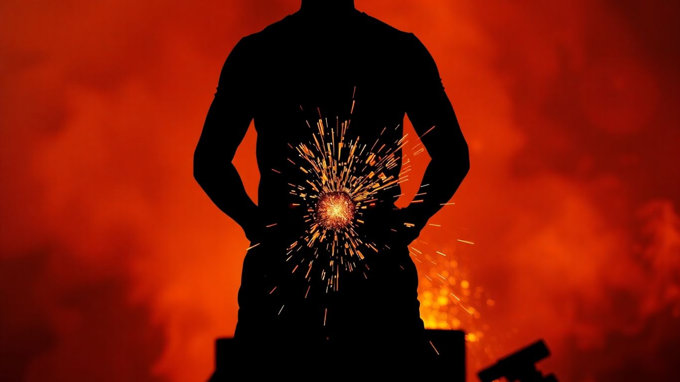 Leader forging core values in a fiery crucible.