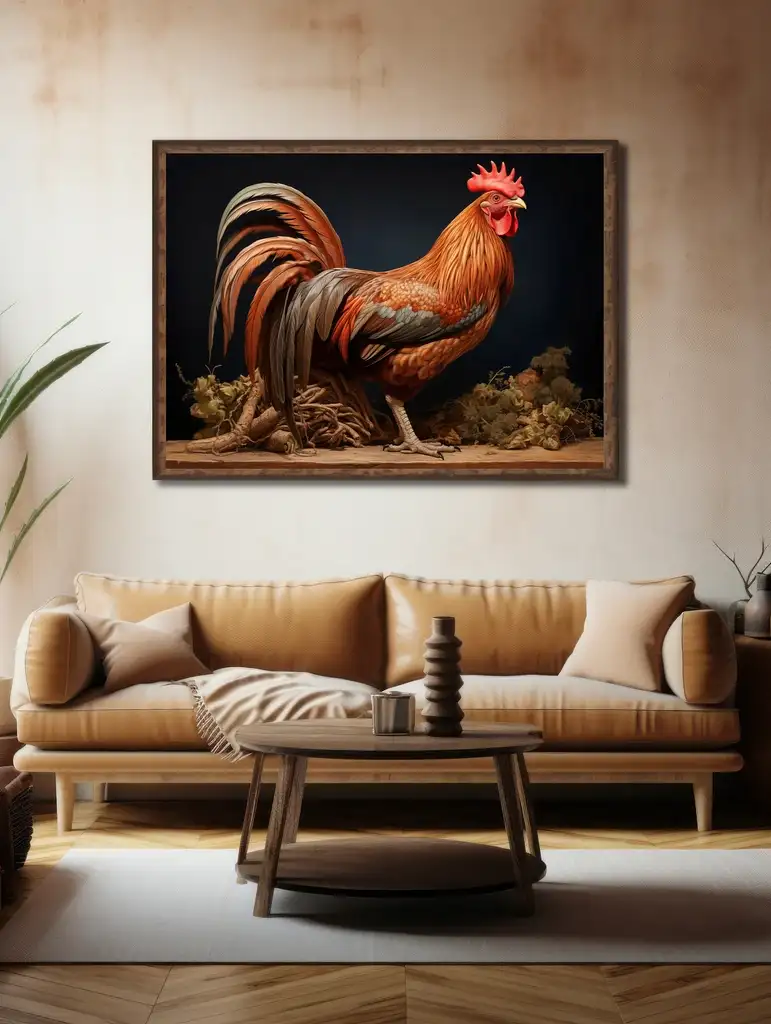 Folk Fable AI product mockup in living room