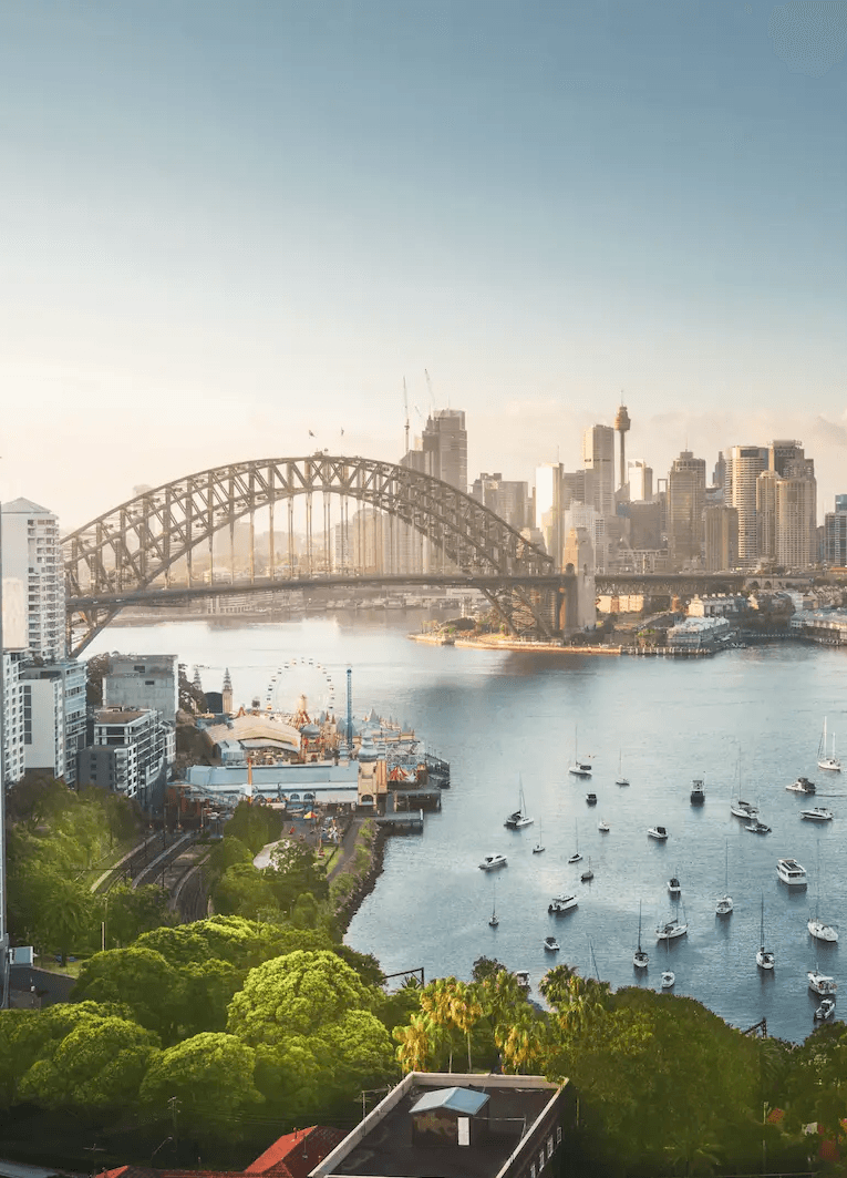 Panoramic view of Sydney, Australia, home to Worldteam's headquarters.