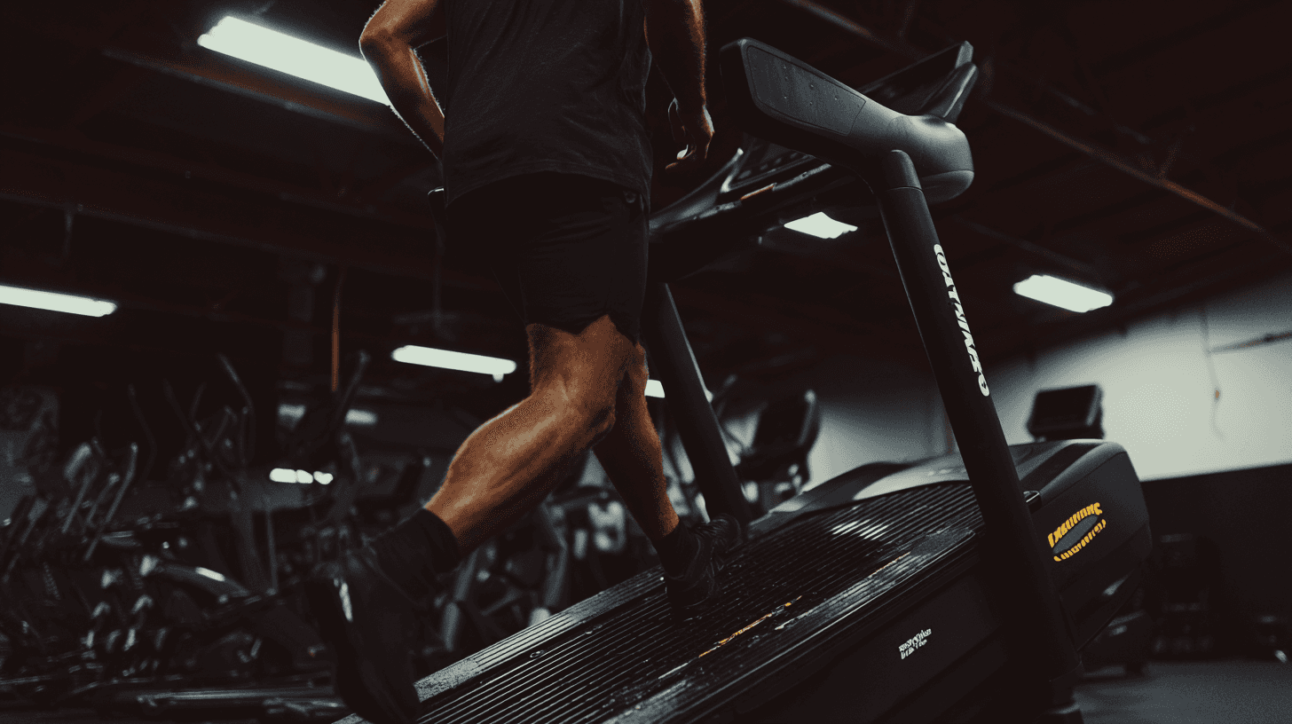 Man Walking on Treadmill