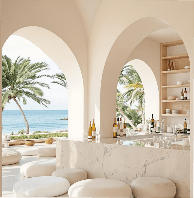 A wicker chair with a hat and open book beside a tall vase of dried plants in sunlight.