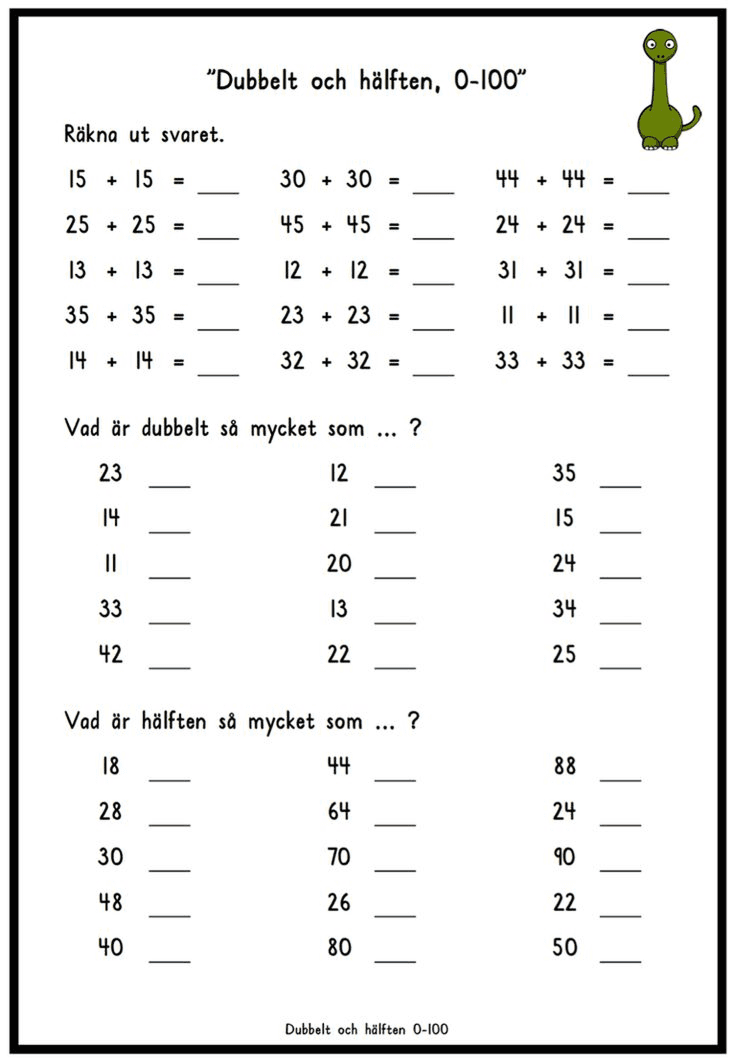 Worksheet with empty rows for completing exercises related to addition and subtraction.