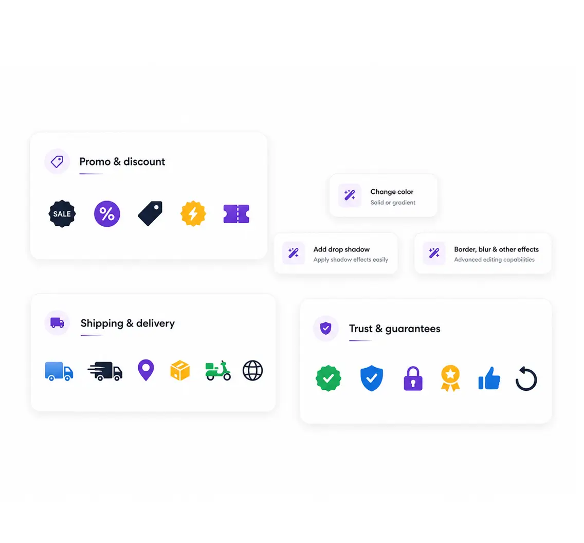 svg elements library | personalized catalog ads (DPA) - flow by pansyer platform