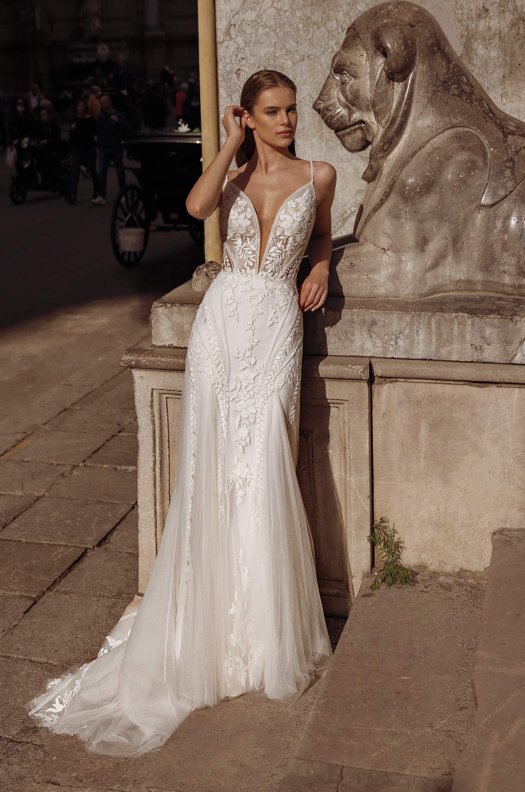 Bohemian Hochzeitskleid mit Spitze
