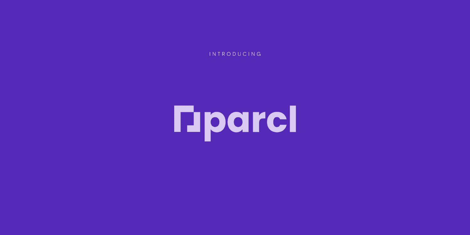 a graphic that introduces the new parcl branding and logo