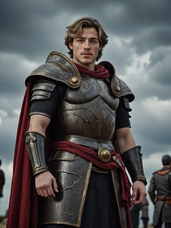 AI superhero generator generates a medieval god of war