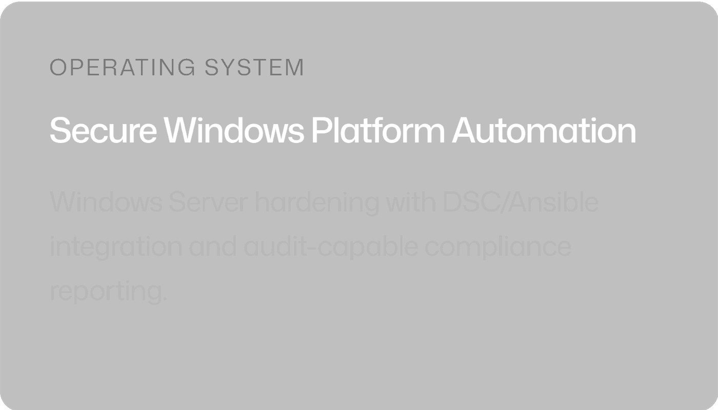 Secure Windows Platform Automation