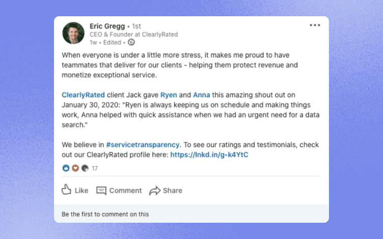 Share Your Client’s Story