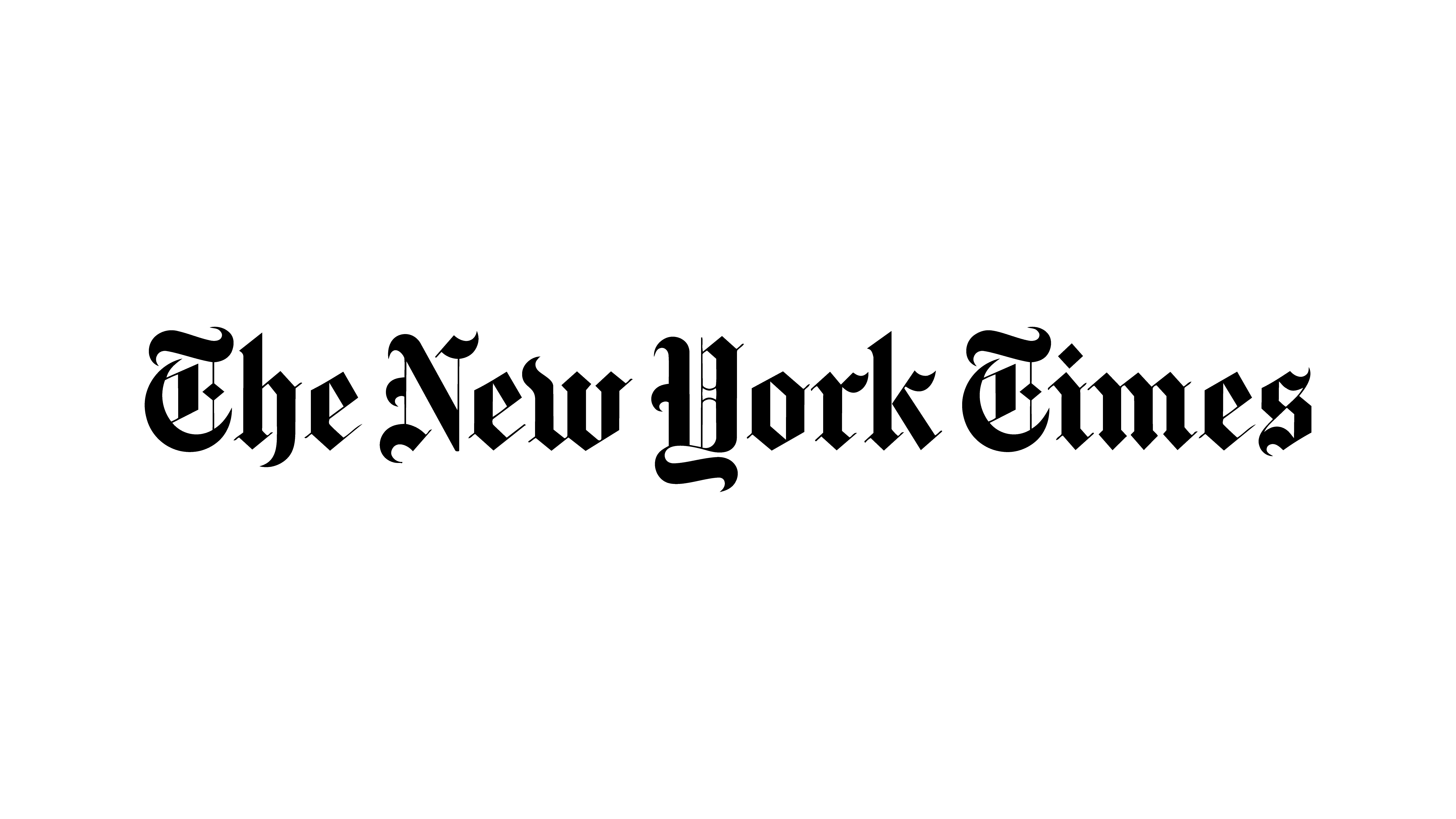 The New York Times masthead shown in its iconic blackletter wordmark on a white background.