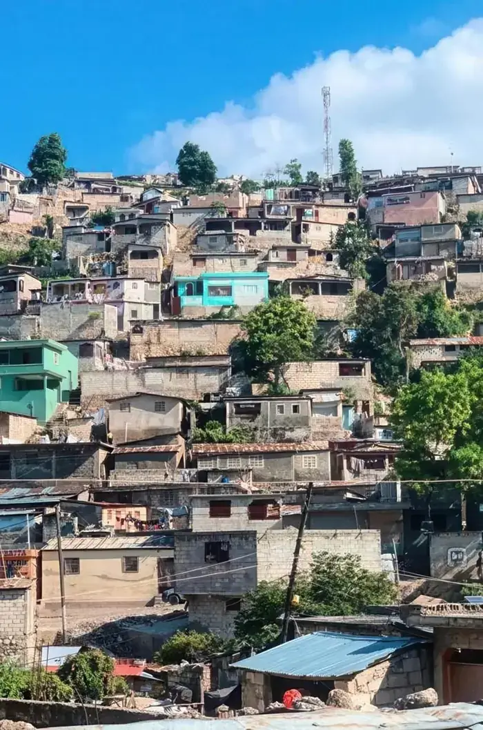 Hillside homes in the Carrefour, Haiti community served by Gabriel’s Promise