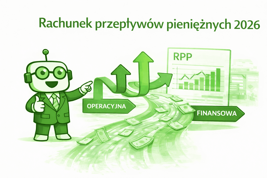 Robot prezentuje rachunek przepływów pieniężnych 2026 – operacyjny i finansowy