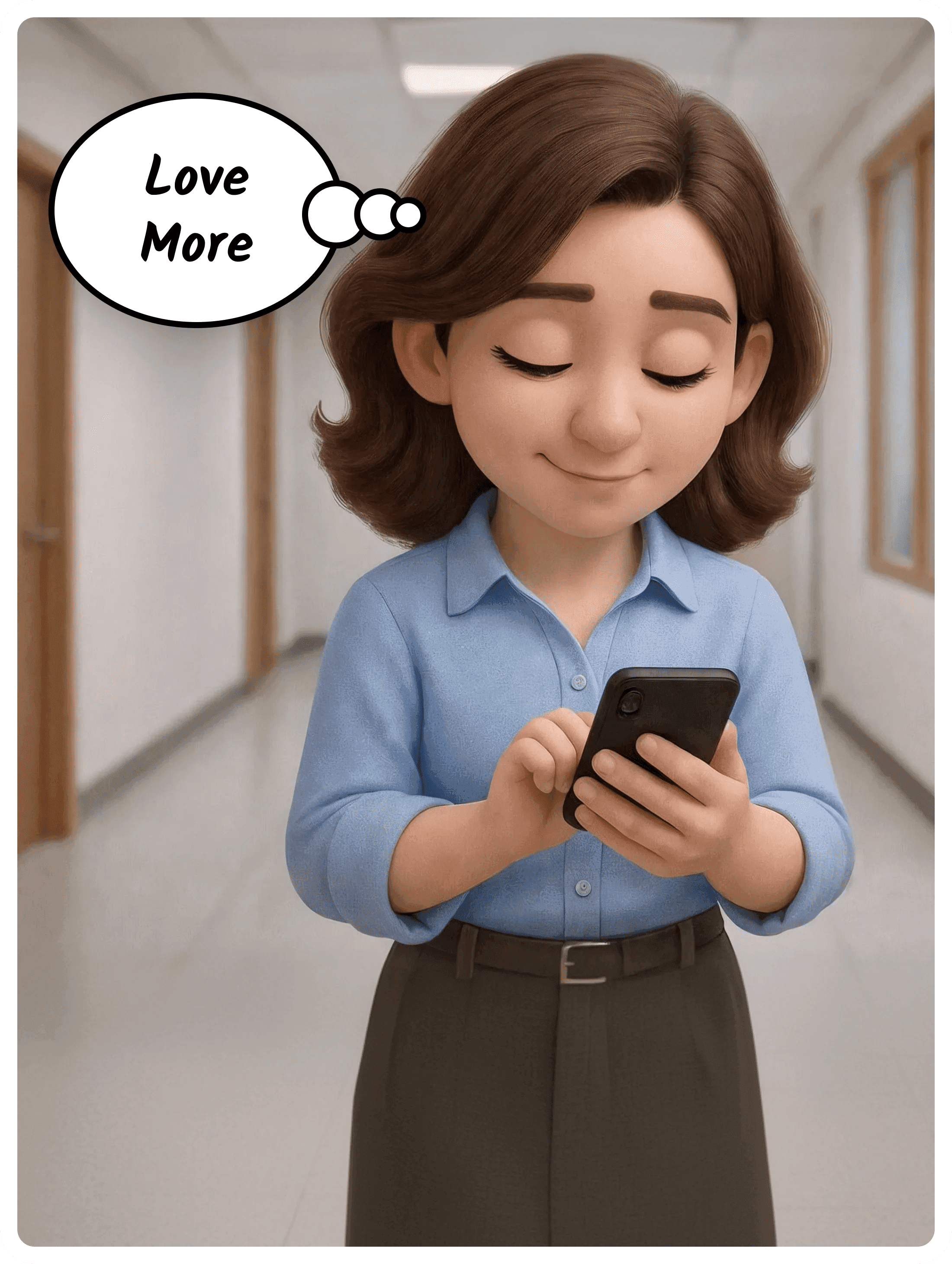 Illustration for “We haven’t spoken in a while,” a Love More Patch. Overthinking every word before hitting send? Deleted "Hope you're doing well." Put it back. PatchBot has a…