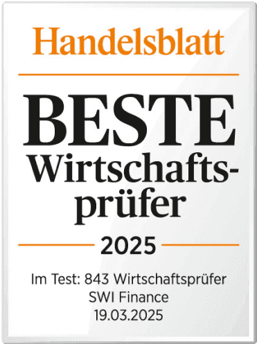 Auszeichnung Handelsblatt: Quint GmbH unter den besten Wirtschaftsprüfern 2025.