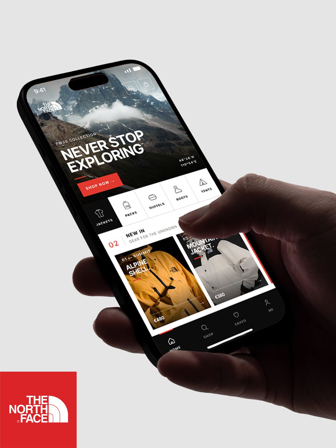 The North Face shop app.