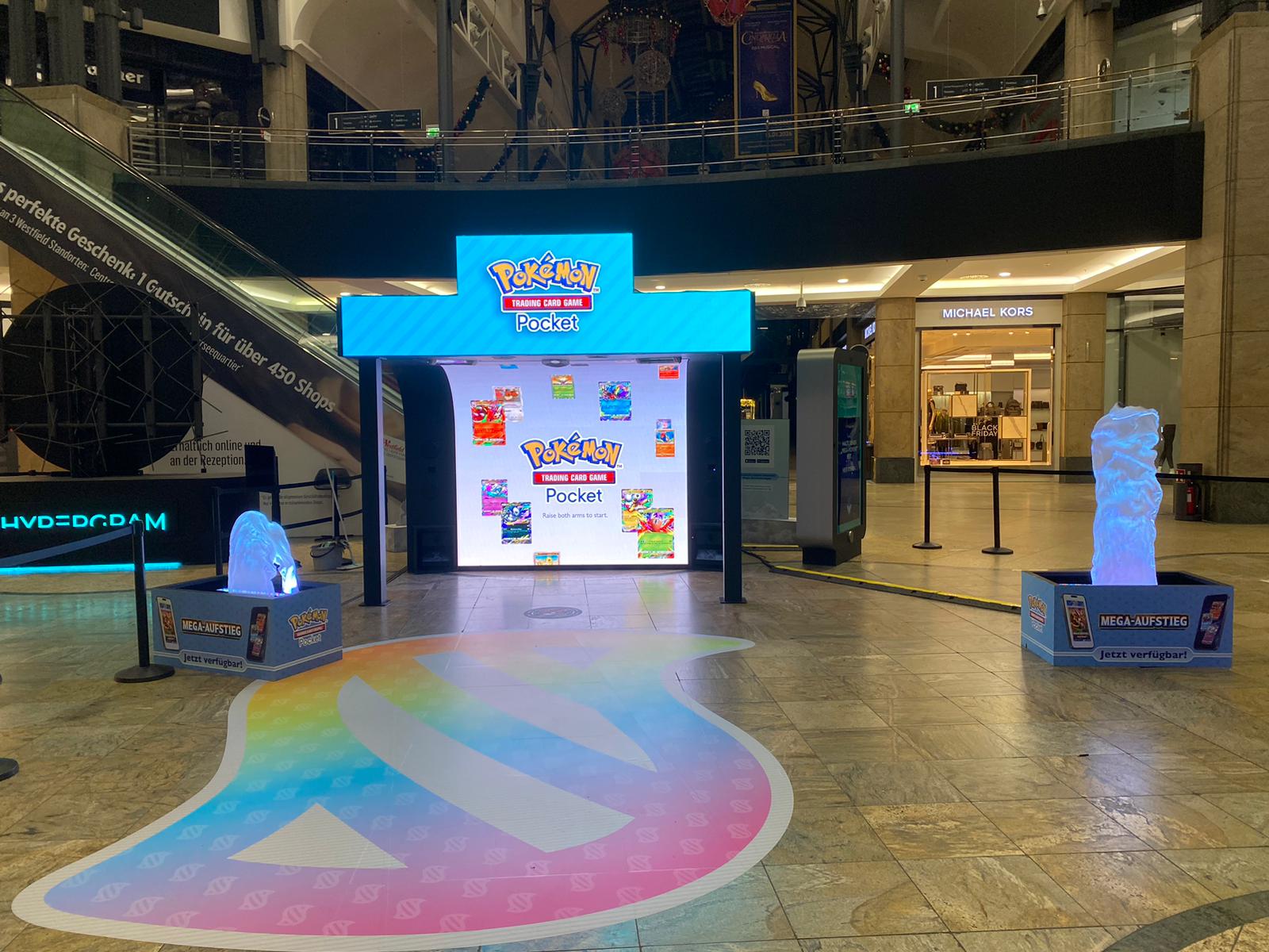 Lush greenery surrounds a modern, minimalistic pathway in a tranquil garden setting.