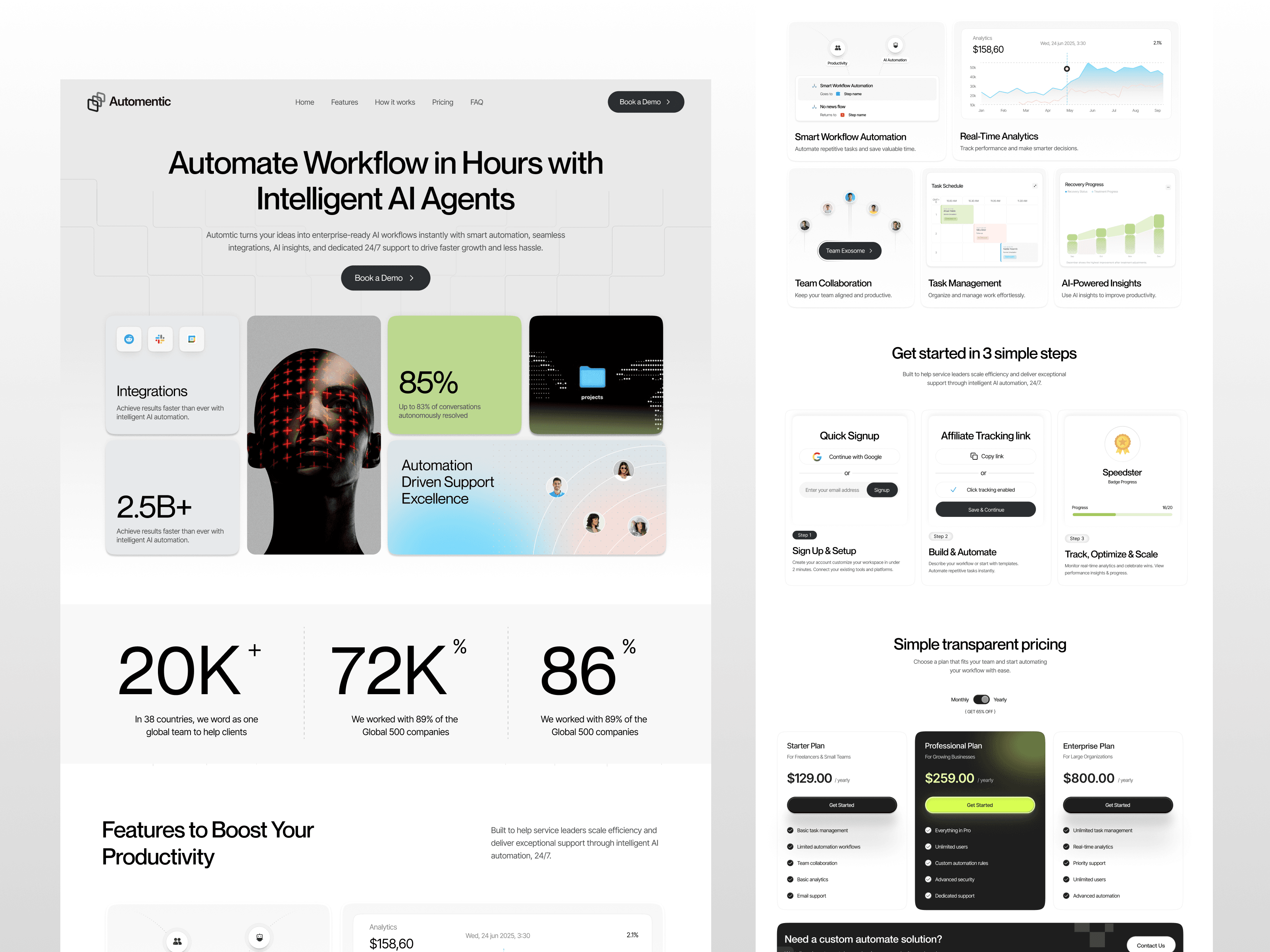 Twitter post engagement landing page
