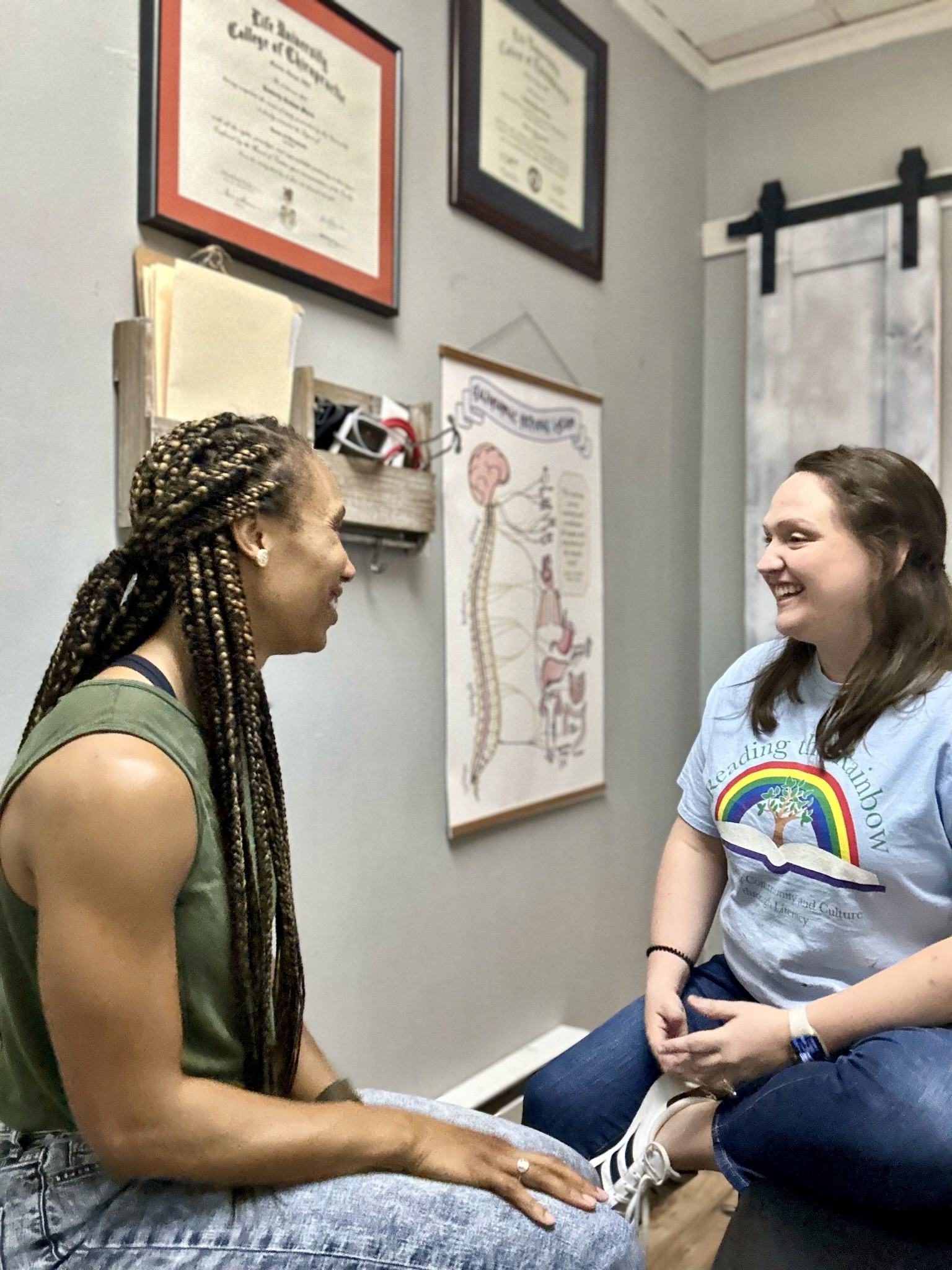 Dr. Ashley talking to a patient