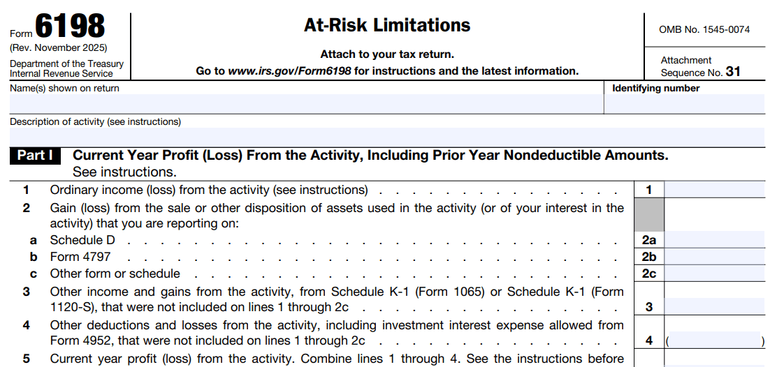 Understanding at-risk rules and business loss deductions for founders