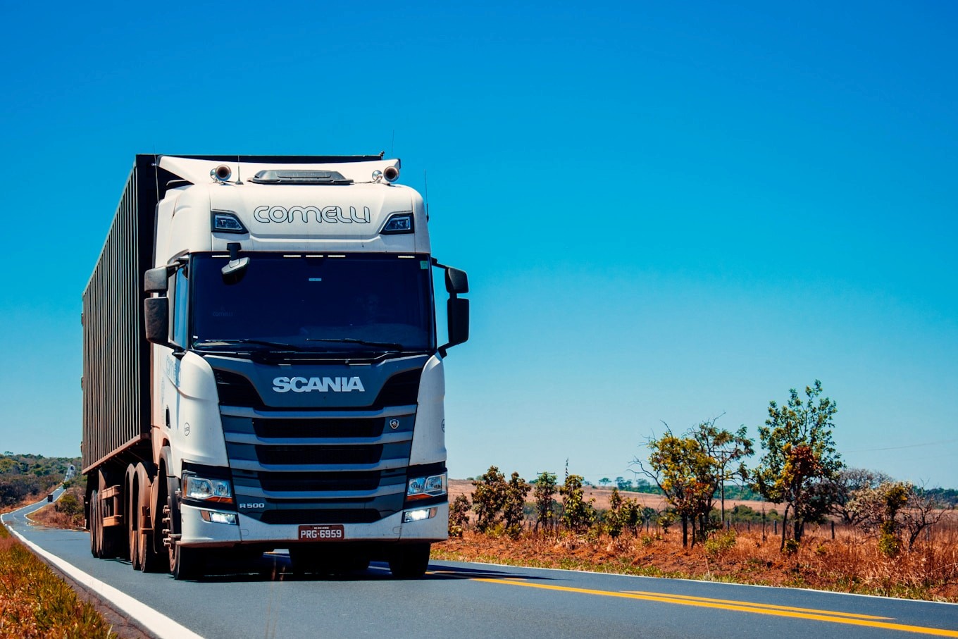 Freight truck on the highway