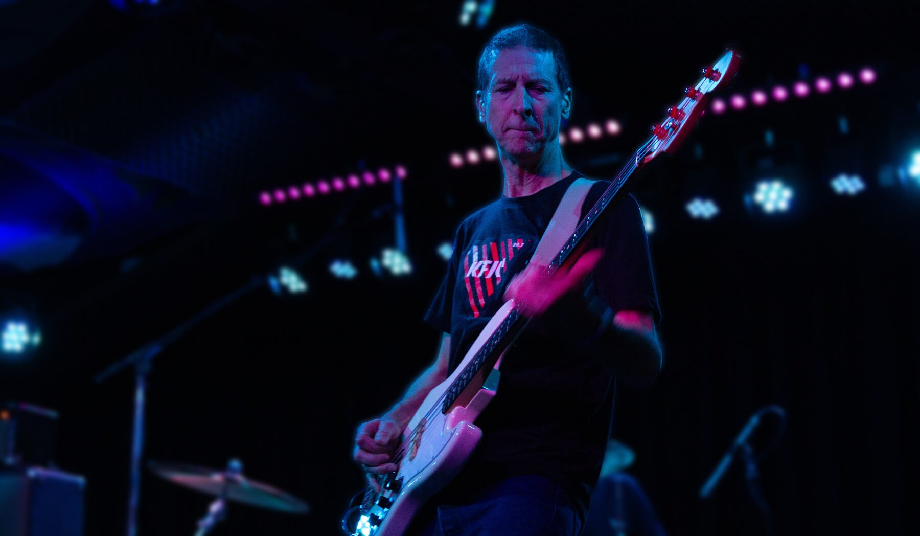 Gary Boodt in a stylistic pose while playing base at Moe's Alley.