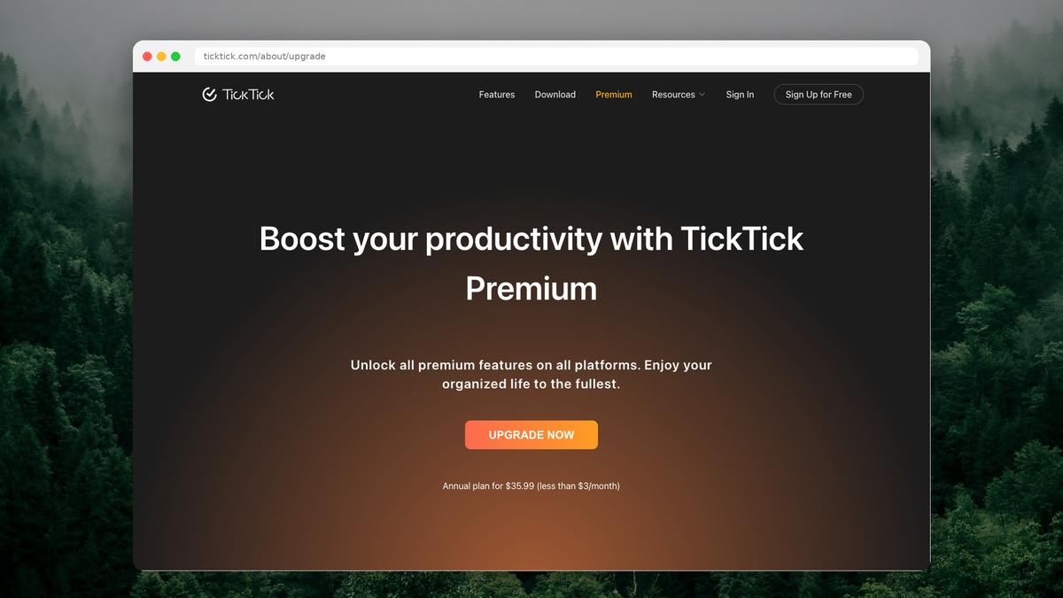 TickTick pricing