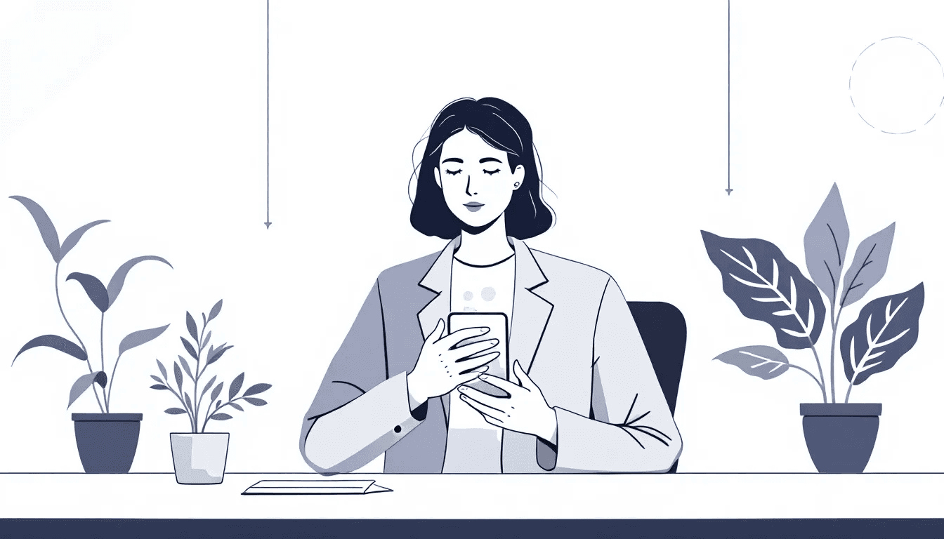 An individual engaged in a phone interview, displaying effective communication.