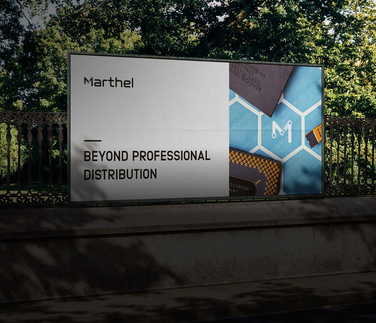 Syngri Branding for Marthel: Supplier of advanced LSI components including microcontrollers, memory chips, telecom ICs, and logic circuits for high-performance electronics