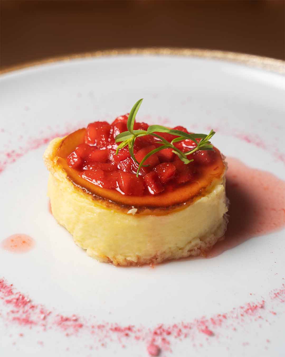 Cheesecake con mermelada de guayaba