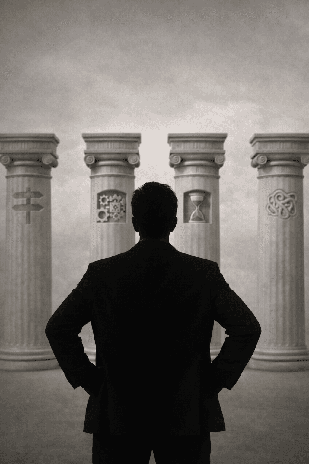 Portrait of portfolio creator – back view