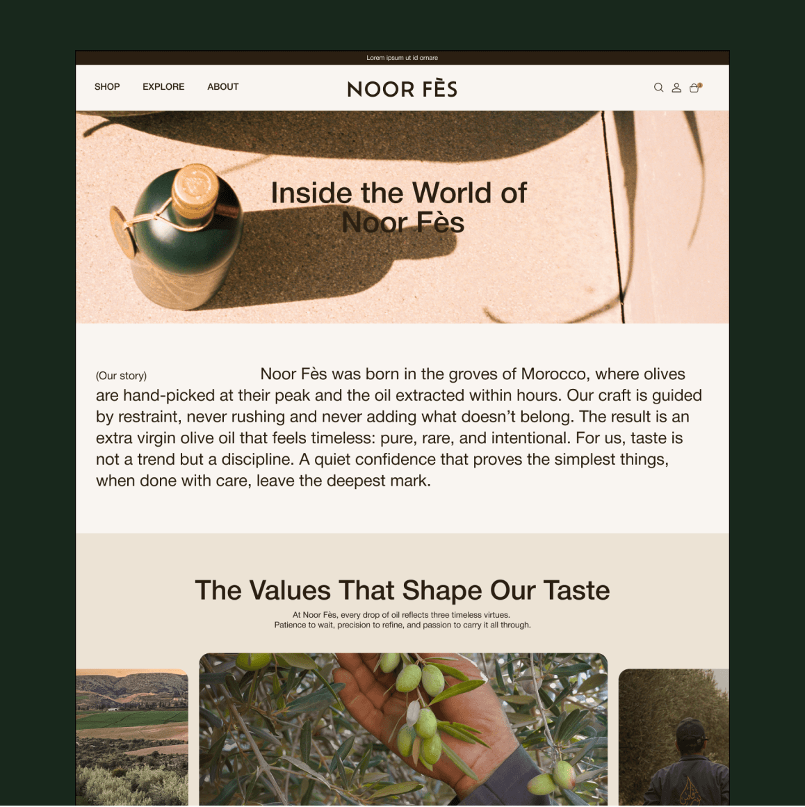 Identité visuelle e-commerce premium — design UX/UI orienté expérience par Mélanie Depré