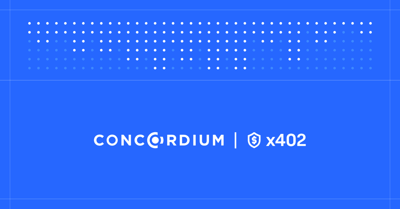 Illustration that represents Concordium's partnership with Coinbase's new open standard x402 for HTTP payments