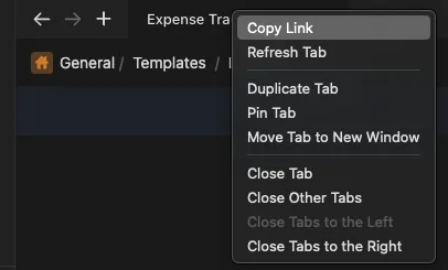 Image showing how to pin tab in Notion