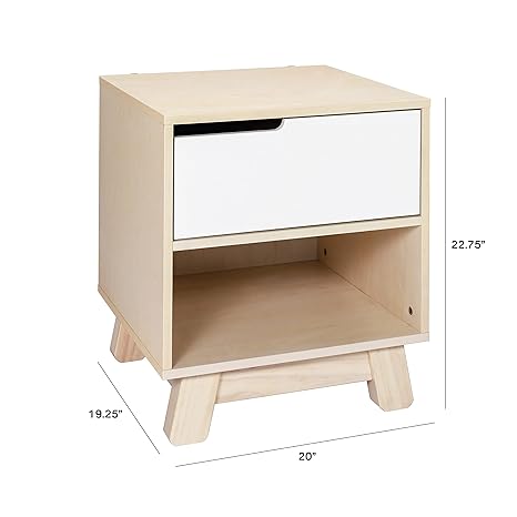 Elegant babyletto hudson nightstand with ample storage space and a timeless design.