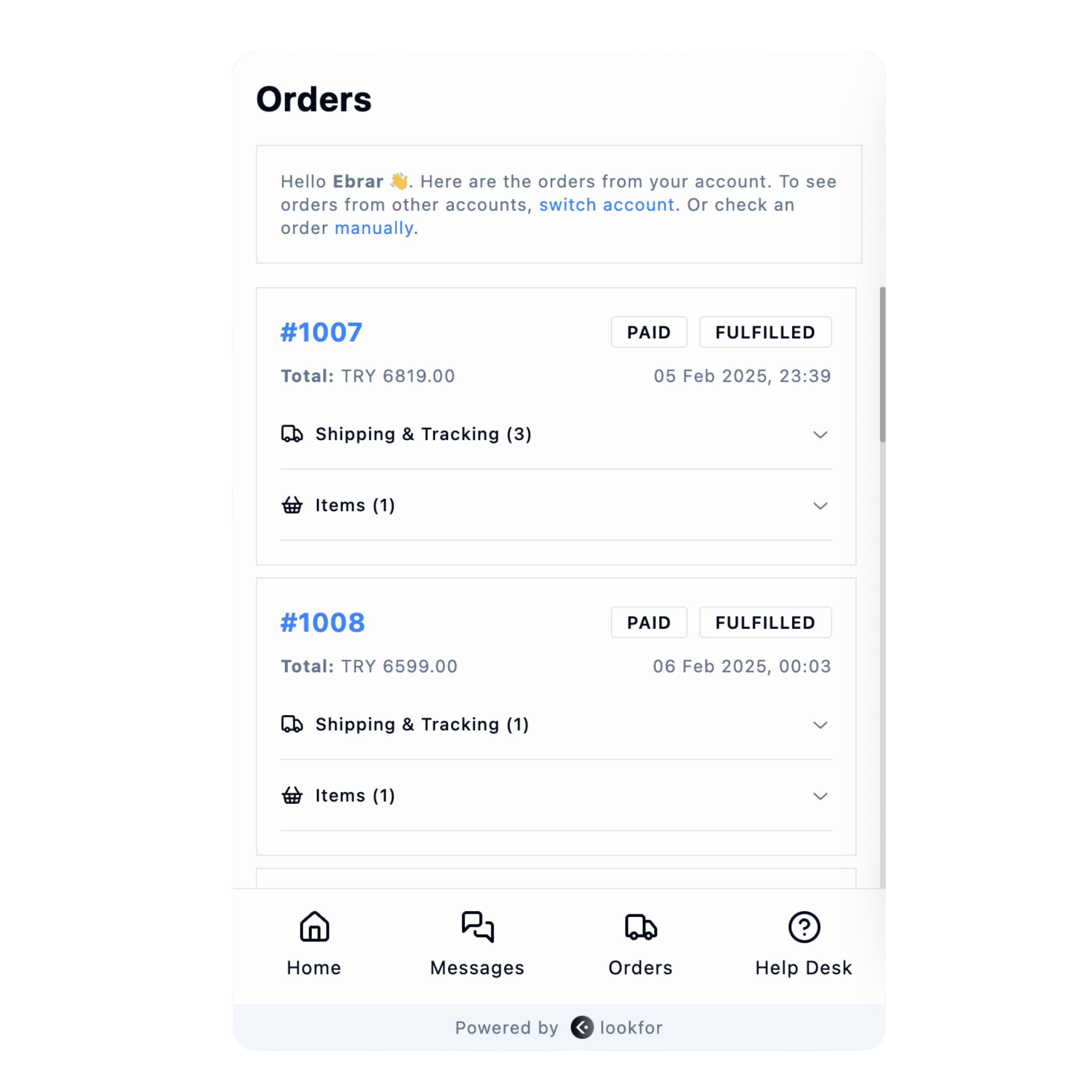 order tracking chatbot