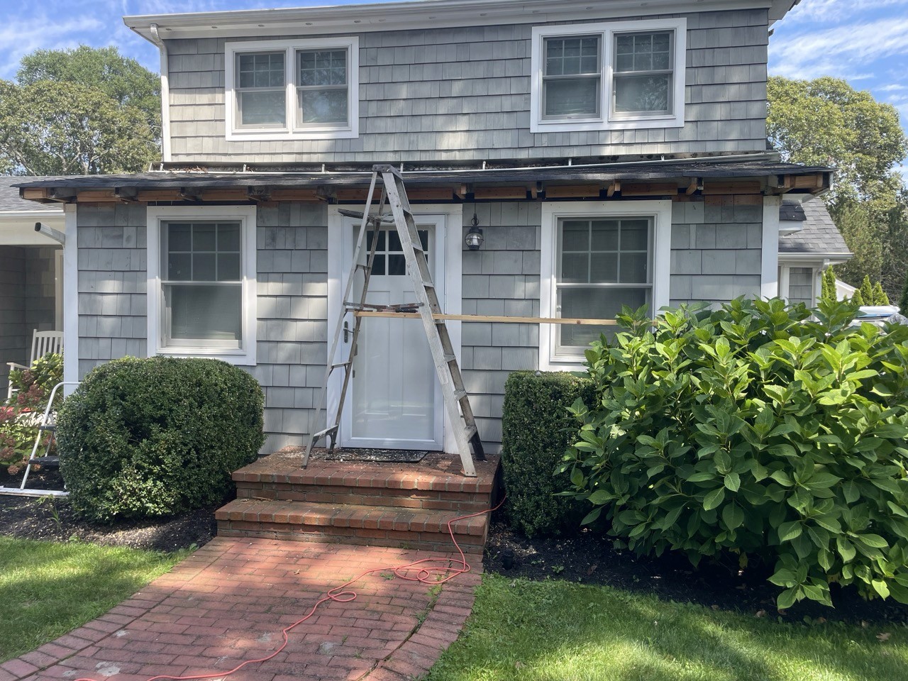 Removing the rotted exterior trim