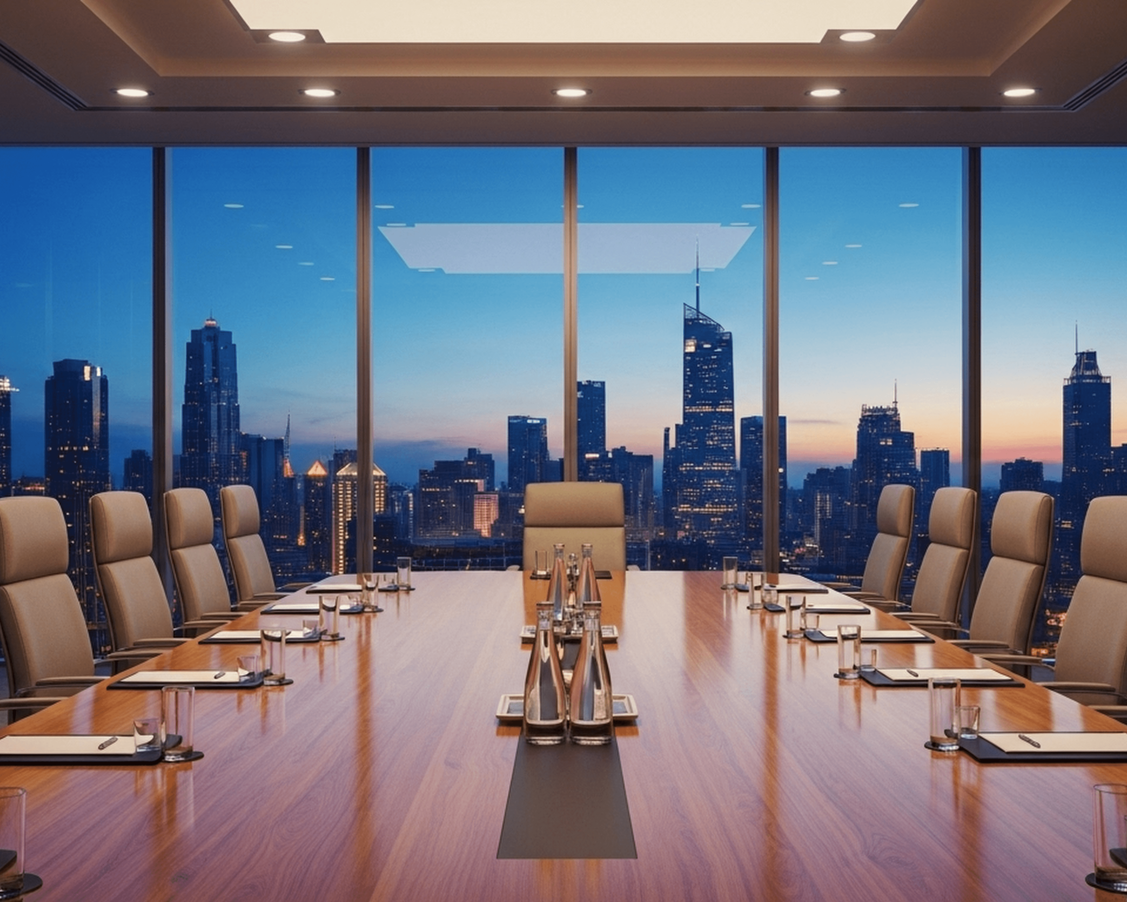 Drone shot of a running track at night
