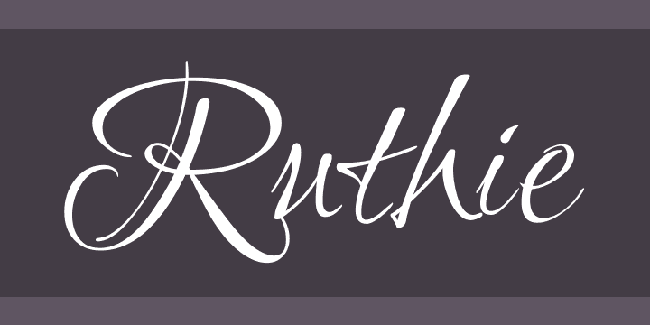 Ruthie script font