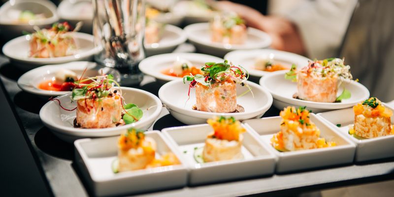 Small plates of food