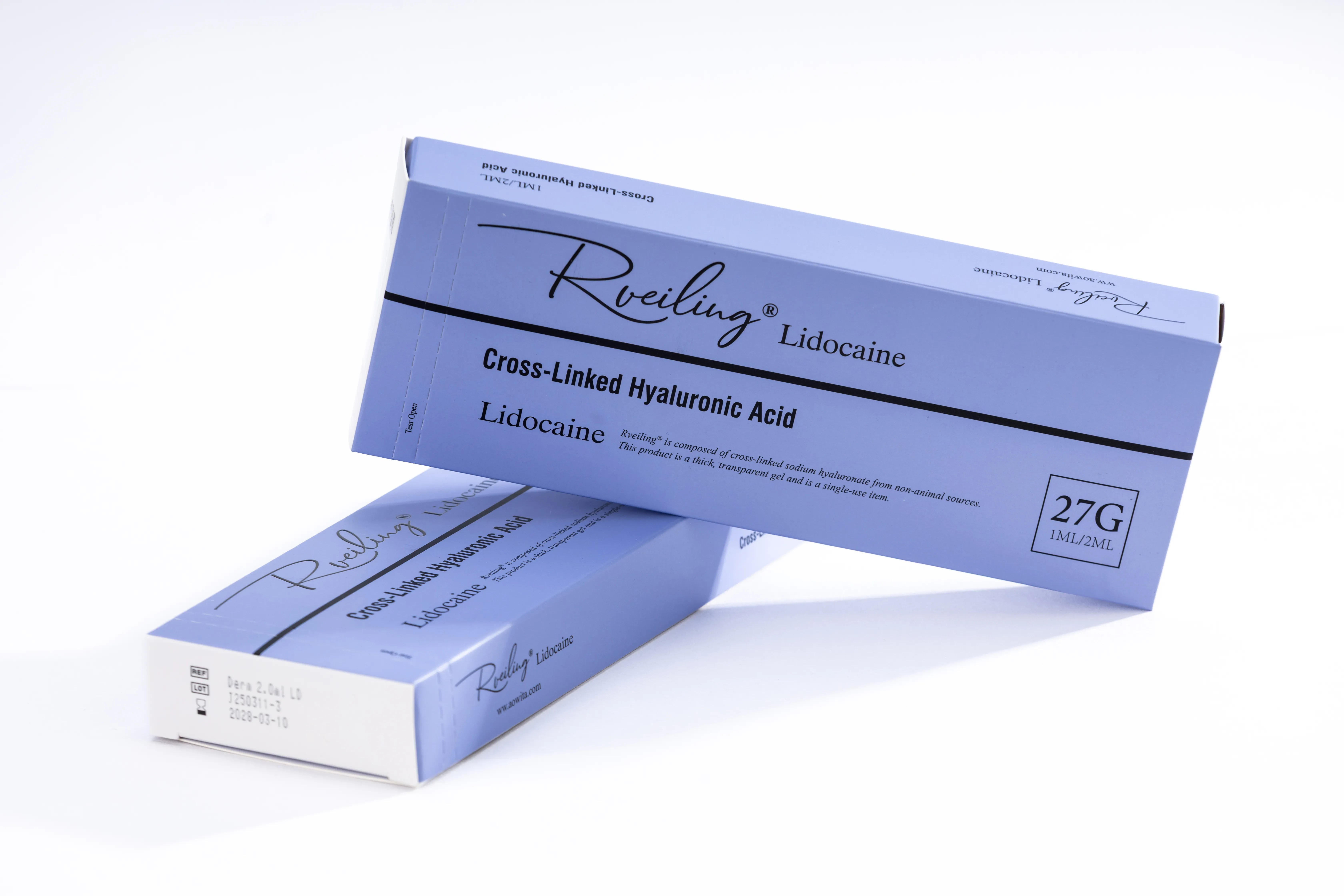 Injectable-grade BDDE cross-linked sodium hyaluronate gel in sterile vial