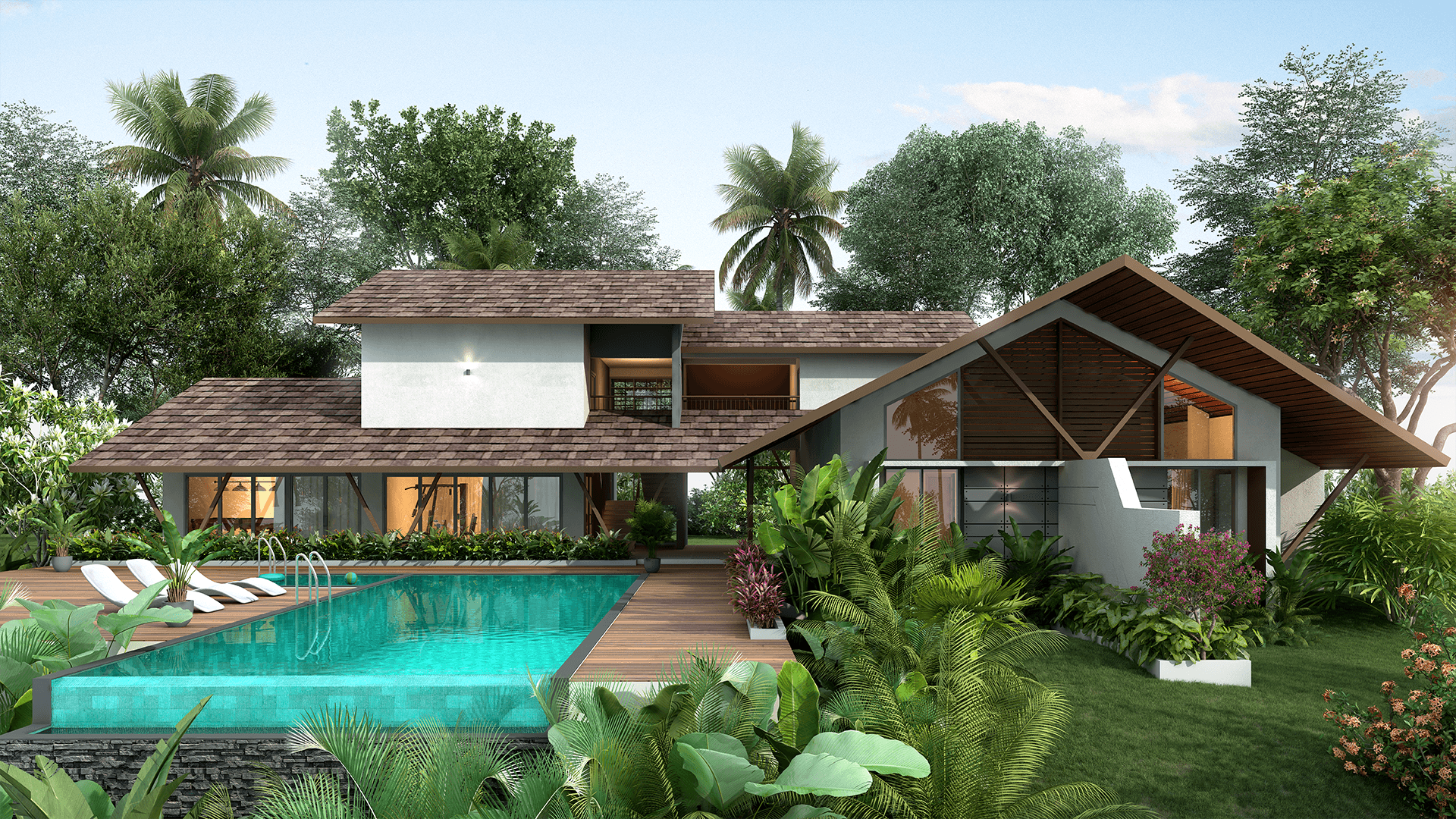 Laptop displaying a green-themed website with a mobile app mockup on the screen.